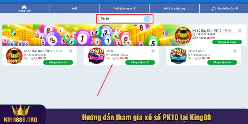 Hướng dẫn tham gia xổ số PK10 tại King88